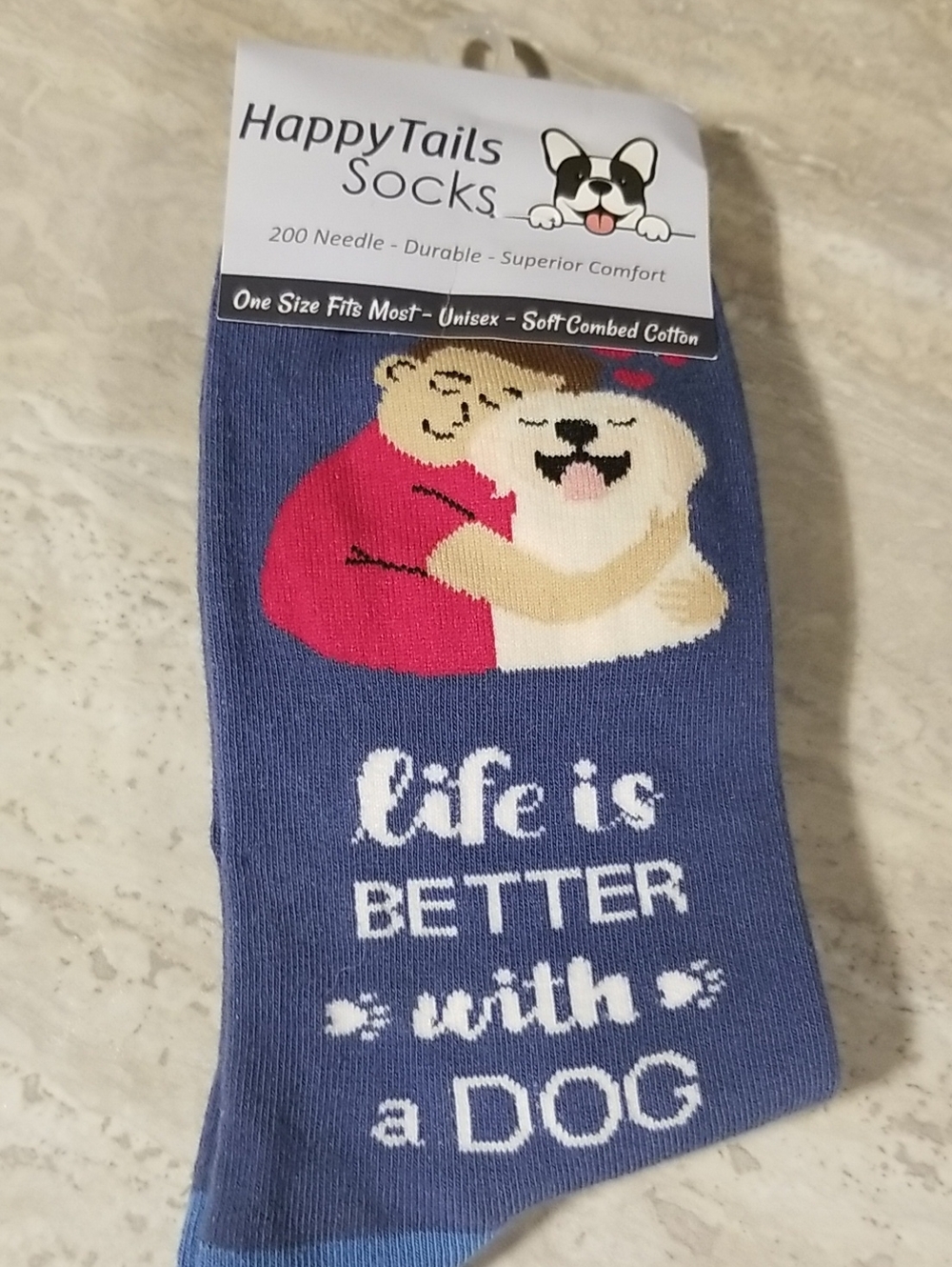 Unisex Socks 'Life is Better with a Dog' One Size fits Most
